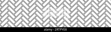 White herringbone pattern for kitchen backsplash and bathroom floor. Seamless texture resembling ceramic and wood. Flat vector illustrations isolated Stock Vector