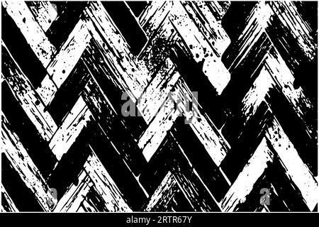 Herringbone grunge woven seamless swatch pattern. Distressed texture of weaving fabric. Abstract halftone vector illustration. Stock Vector