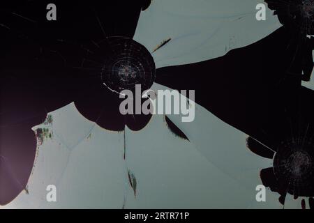 broken lcd tft tn screen flat texture with crystal leakage and physical damage Stock Photo