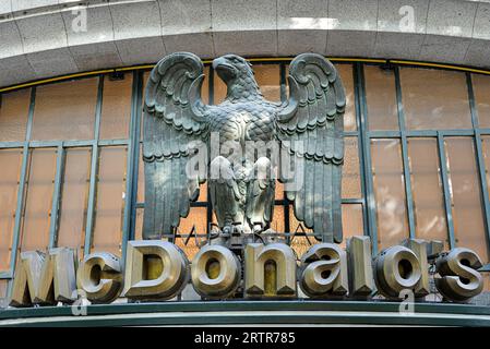 Famous McDonald's Imperial restaurant is an historical cafe in Porto city center, Portugal Stock Photo