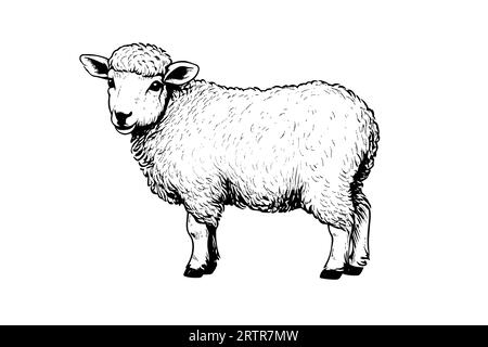 Round black sheep Drawing by Jeanne Goodman | Saatchi Art