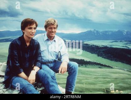 THE HORSE WHISPERER  1998 Buena Vista Distribution film with Robert Redford and Kristin Scott Thomas Stock Photo