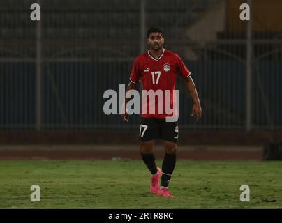 Egypt, Cairo - 12 September 2023 - Hannibal Mejbri of Egypt during friendly international match between Egypt and Tunisia at 30th June Stadium in Cair Stock Photo