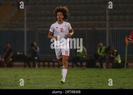 Egypt, Cairo - 12 September 2023 - Hannibal Mejbri of Tunisia during friendly international match between Egypt and Tunisia at 30th June Stadium in Ca Stock Photo