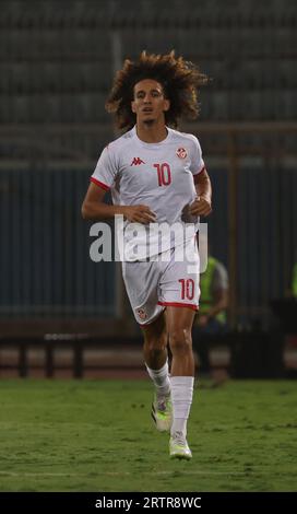 Egypt, Cairo - 12 September 2023 - Hannibal Mejbri of Tunisia during friendly international match between Egypt and Tunisia at 30th June Stadium in Ca Stock Photo