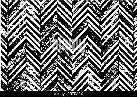 Herringbone grunge woven seamless swatch pattern. Distressed texture of weaving fabric. Abstract halftone vector illustration. Stock Vector