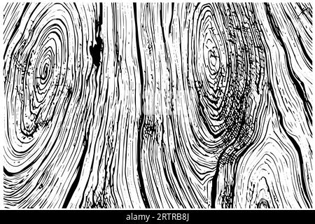 Distress dry wooden overlay texture. Template for design. Pattern for empty background. Vector illustration in engraved style. Stock Vector