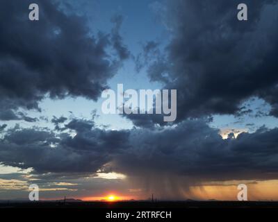 Arizona Monsoon Rains Stock Photo