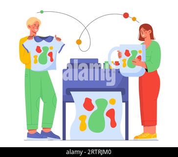 People at copy center vector concept Stock Vector