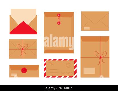 Set of envelopes vector concept Stock Vector