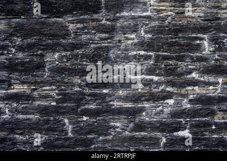 Slate wall stones, full-size, background Stock Photo