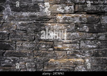 Slate wall stones, full-size, background Stock Photo