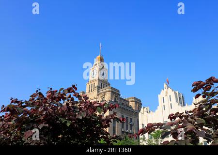 Shanghai, China - June 1, 2018: Architectural scenery of Shanghai Bund, China Stock Photo