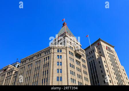 Shanghai, China - June 1, 2018: Architectural scenery of Shanghai Bund, China Stock Photo