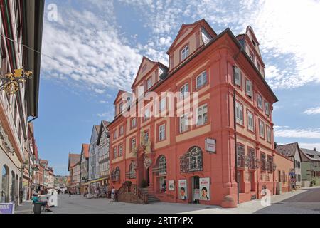 Baroque Mackert's House built 1745, Market Square, Tauberbischofsheim, Franconia, Baden-Wuerttemberg, Germany Stock Photo