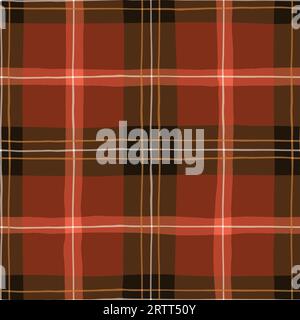 Festive Hand-Drawn Checked Vector Seamless Pattern Stock Vector