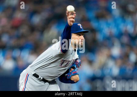 KANSAS CITY, MO - APRIL 18: Texas Rangers starting pitcher Nathan Eovaldi  (17) pitches in the first inning of an MLB game between the Texas Rangers  and Kansas City Royals on April