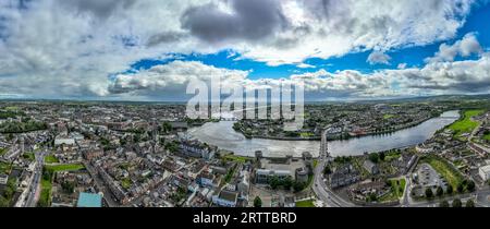 Aerial panorama view of Limerick in Ireland Stock Photo