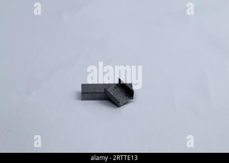 Stapler bullet isolated on white background Stock Photo
