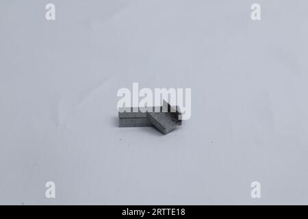 Stapler bullet isolated on white background Stock Photo