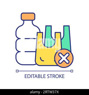 2D thin linear colorful green fashion icon Stock Vector