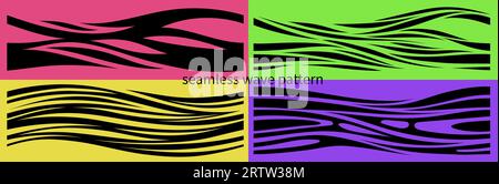 Seamless wavy curve wave free form Stock Vector