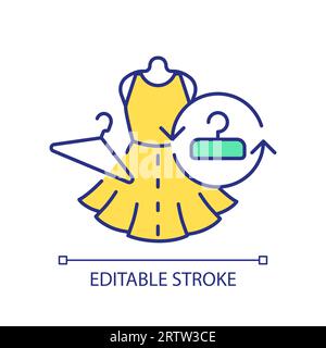 2D thin linear colorful encourage investments icon Stock Vector