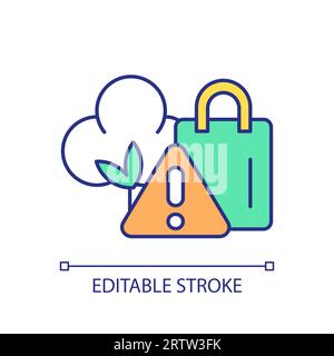 2D thin linear colorful fight greenwashing icon Stock Vector
