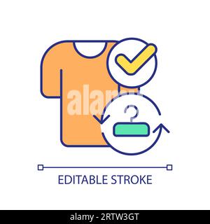 2D colorful fashion industry government support icon Stock Vector