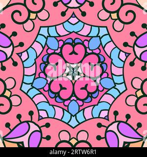 Abstract colorful background, Pentagon ornamental texture Stock Vector