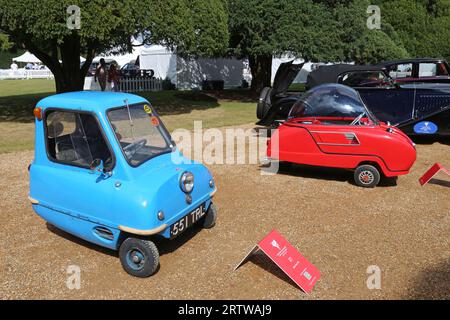 Peel P50 (1964) and Peel Trident (1964), Concours of Elegance 2023, Hampton Court Palace, London, UK, Europe Stock Photo