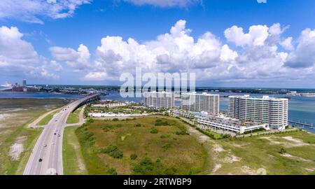 Orange Beach, Alabama & Perdido Pass Stock Photo