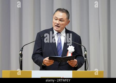 Tokyo, Japan. 15th Sep, 2023. Yasuhiro Yamashita Asian Games : Japan National Team Organization Ceremony for the 2022 China Hangzhou Asian Games in Tokyo, Japan . Credit: AFLO SPORT/Alamy Live News Stock Photo