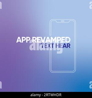 A symbols of mobile icon, text, aisolated gradient background. Stock Vector