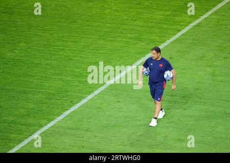Lille, France. 14th Sep, 2023. Laurent Labit during the Rugby World Cup match between France and Uruguay at Stade Pierre Mauroy on September 14, 2023 in Lille, France. Photo by Baptiste Paquot/ABACAPRESS.COM Credit: Abaca Press/Alamy Live News Stock Photo