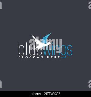 Bird fly logo, branding, bird company logo. Stock Vector