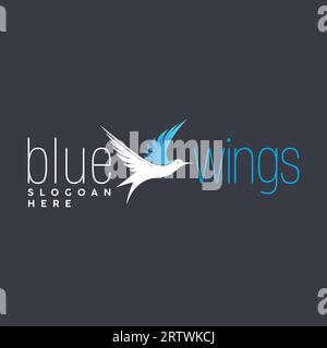 Bird fly logo, branding, bird company logo. Stock Vector