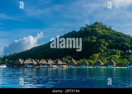 Pearl Beach Resort, Bora-Bora, Society Islands, French Polynesia. Stock Photo