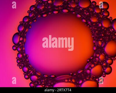 Close up soap bubble  on water color background Stock Photo
