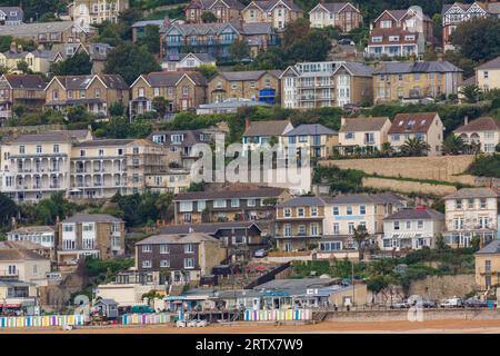 Ventnor, Isle of Wight, Hampshire UK seen from the sea in September Stock Photo