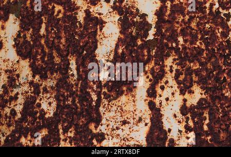 texture of rusty iron, cracked paint on an old metallic surface, sheet of rusty metal with cracked and flaky paint, abstract rusty metal texture, rust Stock Photo