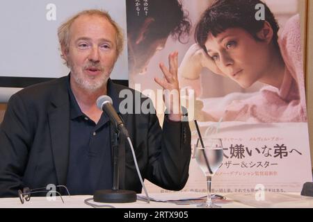 Tokyo, Japan. 15th Sep, 2023. Director Arnaud Desplechin attends a press conference for the film 'Brother and Sister' in Tokyo, Japan on Friday, September 15, 2023. He will holds an event at Tokyo, Osaka, Kyoto and Nagoya in Japan. Photo by Keizo Mori/UPI Credit: UPI/Alamy Live News Stock Photo