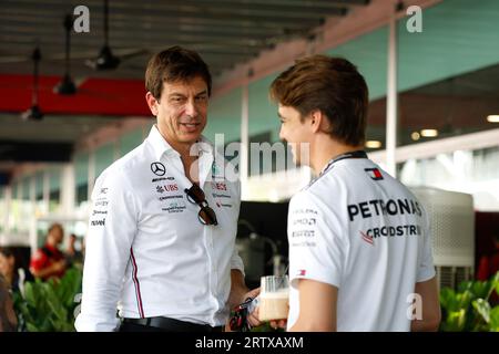 Singapore, Singapore. 15th Sep, 2023. (L to R): Toto Wolff (GER ...