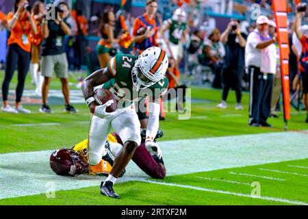 Canes QB Tyler Van Dyke, Miami Hurricanes 48 v Bethune Cookman, NCAA, 7,  Sept 14th, 2023,Hard Rock Stadium Stock Photo - Alamy