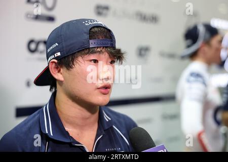 Singapore, Singapore. 15th Sep, 2023. Yuki Tsunoda (JPN) AlphaTauri. 15.09.2023. Formula 1 World Championship, Rd 16, Singapore Grand Prix, Marina Bay Street Circuit, Singapore, Practice Day. Photo credit should read: XPB/Press Association Images. Credit: XPB Images Ltd/Alamy Live News Stock Photo