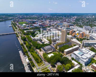 Massachussets Institute of Technology (MIT) Green Building and campus aerial view, Cambridge, Massachusetts MA, USA. Stock Photo