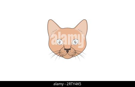 Illustration of a cat on white background Stock Vector
