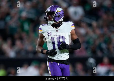 Minnesota Vikings wide receiver Justin Jefferson (18) plays during an NFL  football game against the Cincinnati Bengals Sunday, Sept. 12, 2021, in  Cincinnati. (AP Photo/Jeff Dean Stock Photo - Alamy