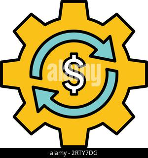 Costs Optimization Icon. Commercial use, printed files and presentations, Promotional Materials, web or any type of design project. Stock Vector
