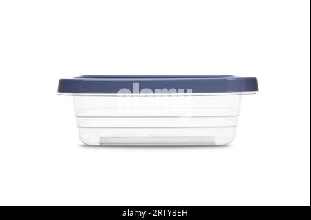 Plastic food container isolated on white background with clipping path Stock Photo